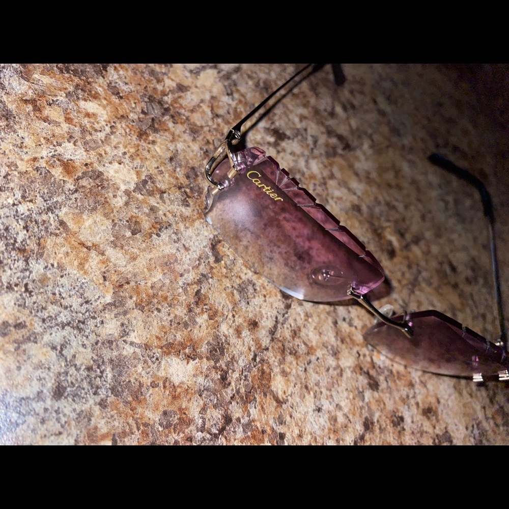 Double Shade Diamond Cut Cartier Glasses